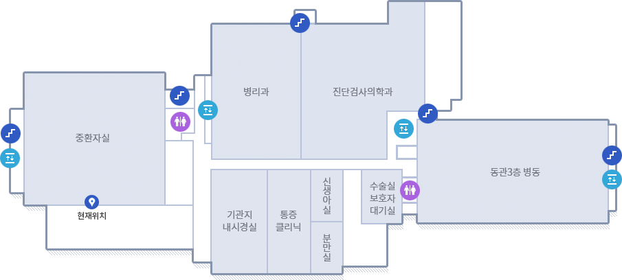 원자력병원 3층 위치안내도