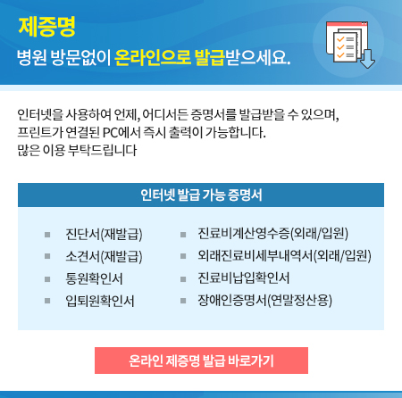 온라인제증명 발급안내